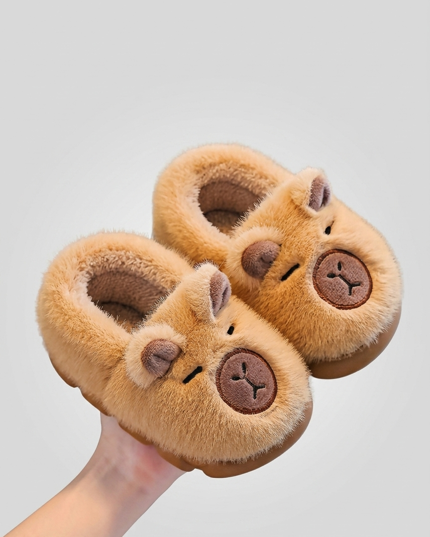 Pantuflas de invierno cálidas con diseño de oso para niños en España