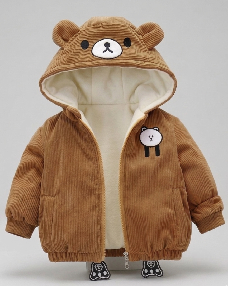 Chaqueta Bebé Invierno Acolchada  Capucha Osito