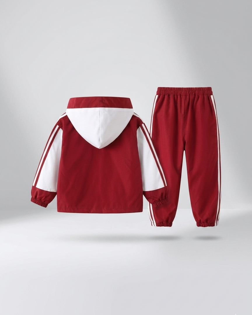 Conjunto deportivo niño 3 piezas con capucha, chándal infantil moderno y cómodo, Ideal para primavera y para clima otoñal en España