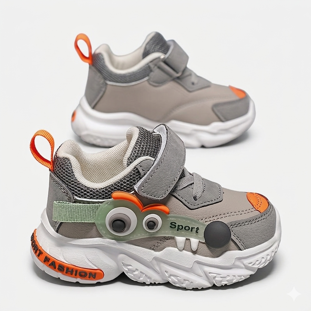 Zapato con diseño deportivo moderno y cartoon con ojos en 3D en España