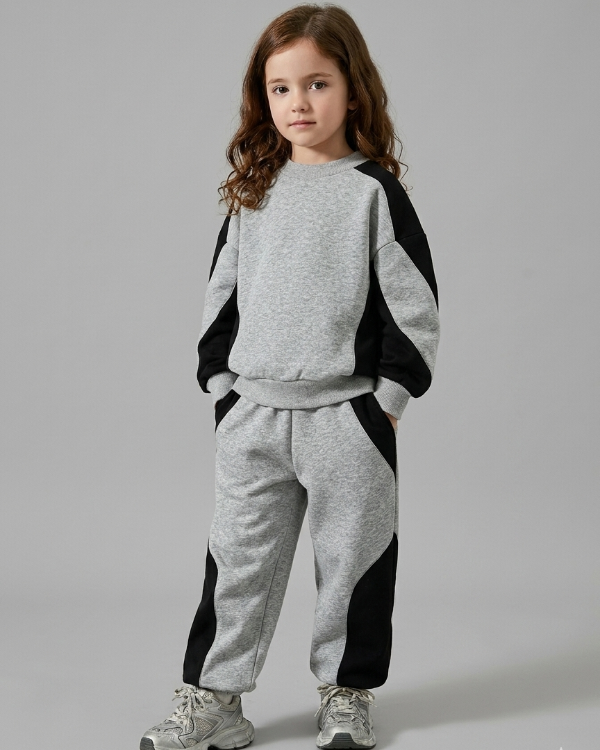 Conjunto niña deportivo 2 piezas: sudadera y pantalón estilo urbano streetwear | ropa niño cómoda en España