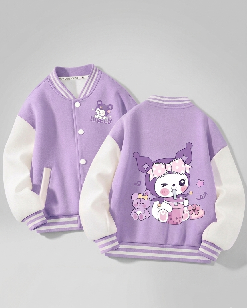 Conjunto niña invierno ropa infantil con dibujos animados chaqueta y pantalón con forro cálido outfit niña 