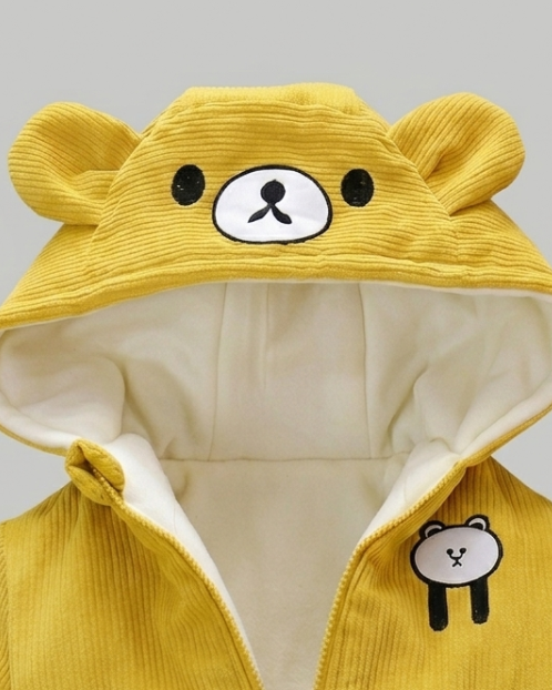 Chaqueta Bebé Invierno Acolchada  Capucha Osito