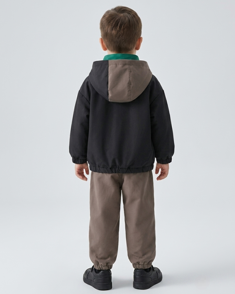 Conjunto bebé invierno acolchado con diseño de oso ropa 2 piezas (chaqueta y pantalón)Ideal para clima otoñal en España