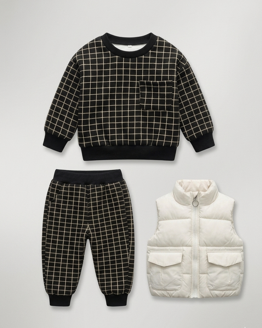 Conjunto bebé invierno 3 piezas niño (chaqueta acolchada, suéter y pantalón) en España