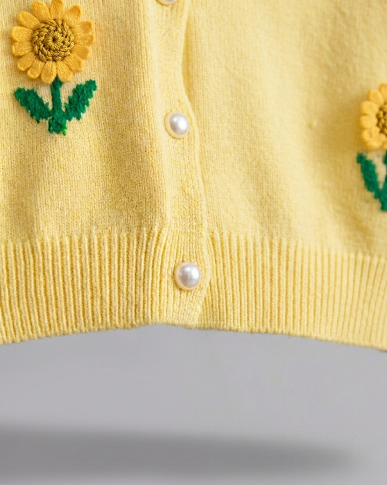 Conjunto niña 2 piezas: blusa tejida con cuello decorado y pantalón vaquero elegante en España
