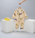 Pijamas infantiles con estampado de pato y sandalias ligeras de diseño elástico