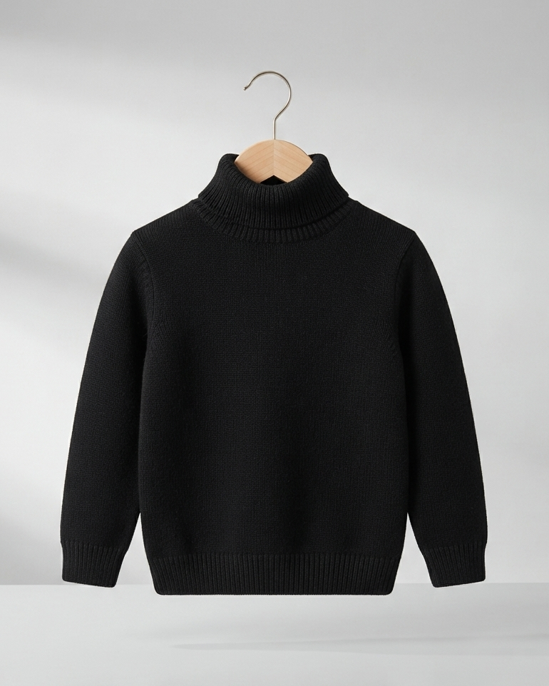 Jersey Infantil de Cuello Alto  Suave, Cálido y Elegante para el Invierno