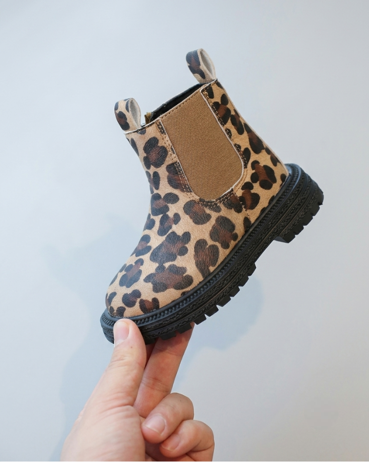 Botas Leopardo Invierno Estilo Infantil