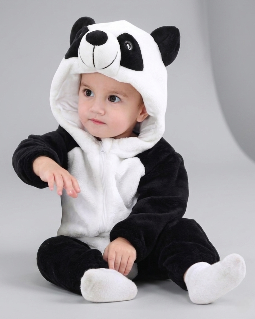 Mono de invierno bebé niño con capucha de animal – pijama infantil de felpa suave en España