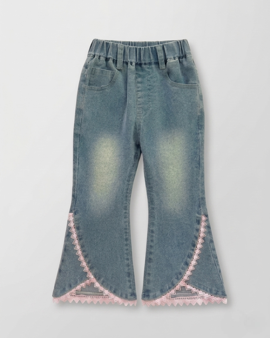 Conjunto Niña Acampanado Encaje 3 Piezas ,Elegante