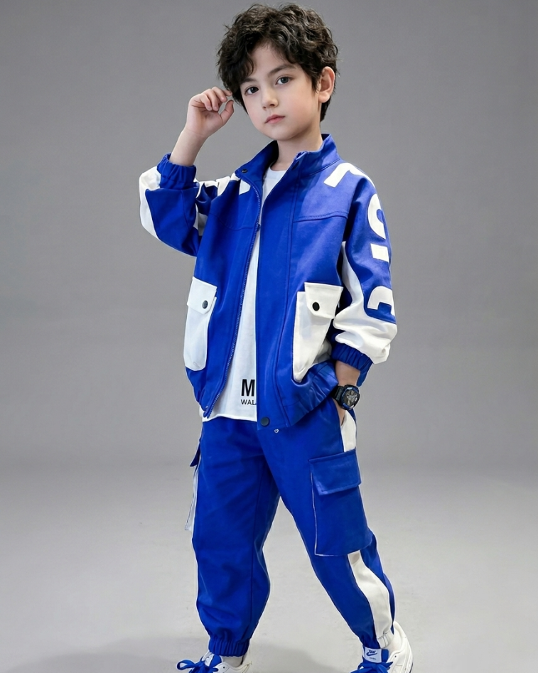 Conjunto deportivo niño chaqueta y pantalón ropa infantil cómoda Ideal para clima otoñal y principios de invierno en España
