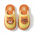 Pantuflas de algodón suave con forro cálido y diseño de dibujos animados par de pantuflas 
