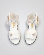 Sandalias Niña Perlas Lazo Elegante