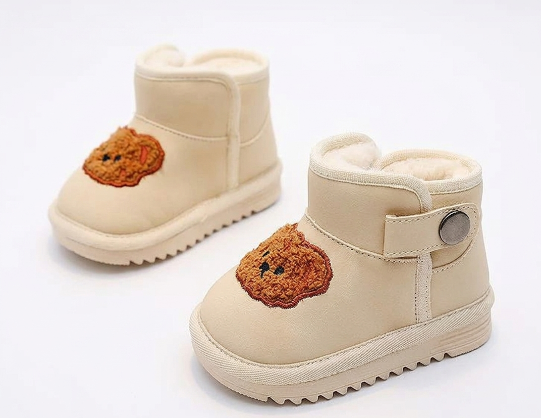 Bota de invierno con diseño adorable decorada con cara de osito en España