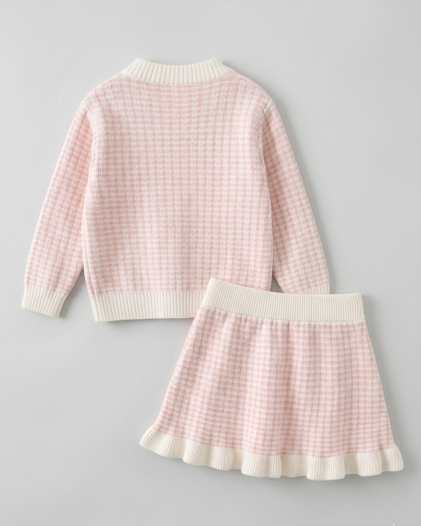 Conjunto niña invierno 2 piezas ropa infantil elegante con falda y chaqueta en España