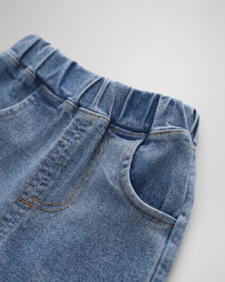 Conjunto niña 3 piezas ropa bebé niña – blusa rosa, chaqueta con conejo y pantalón vaquero con mariposas en España