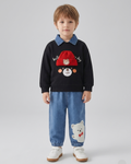 Conjunto bebé niño invierno: camiseta manga larga algodón con capucha y pantalón vaquero en España