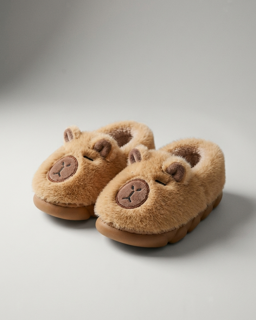 Pantuflas de invierno cálidas con diseño de oso para niños en España