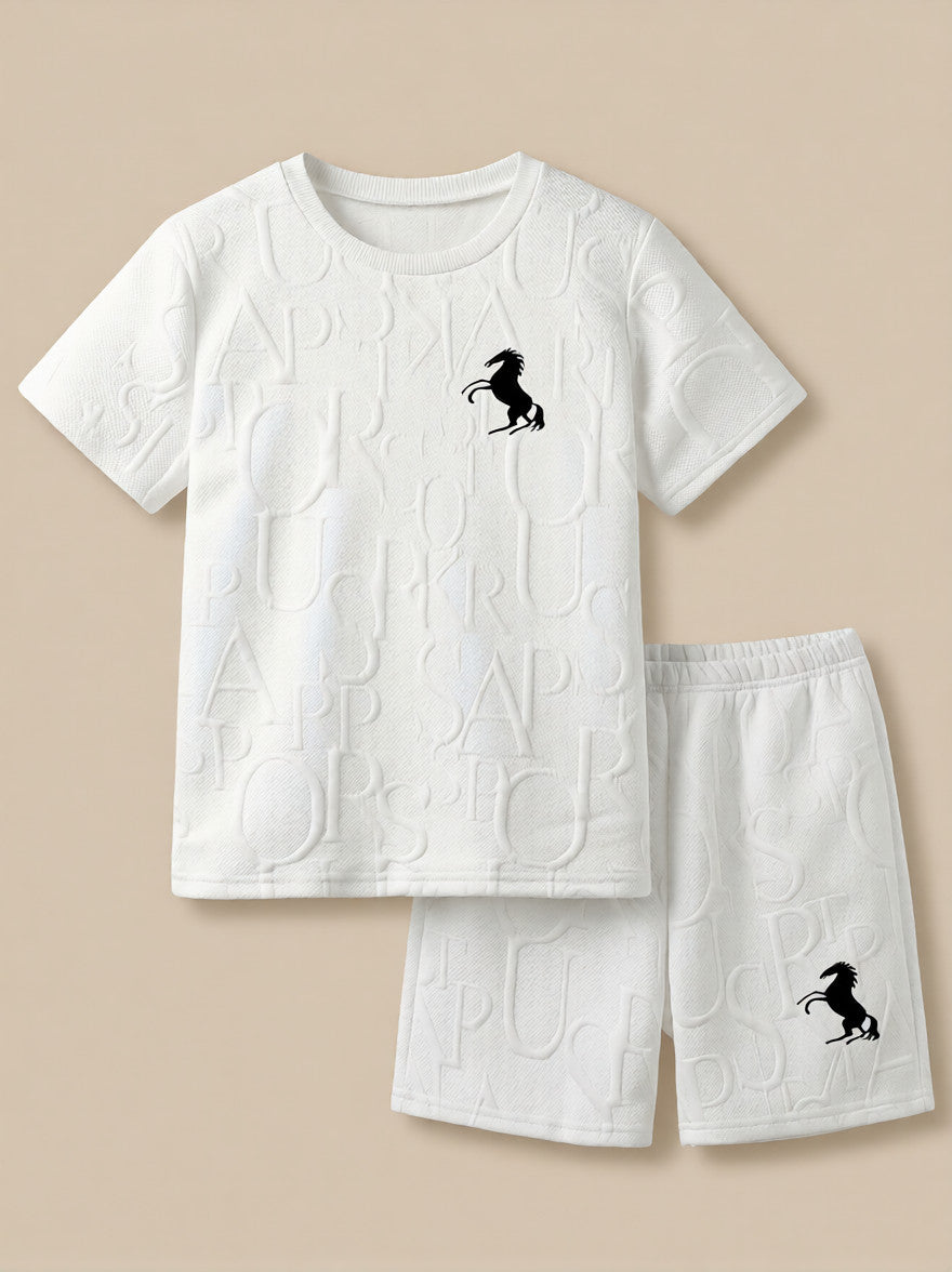 Conjunto de Verano con Relieve y Logo de Caballo