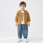 Conjunto bebé niño 3 piezas chaqueta piloto y pantalón vaquero en España