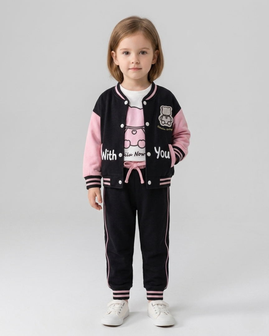 Conjunto deportivo niño Bear Cool estilo varsity de algodón suave | conjunto niño cómodo para diario en España