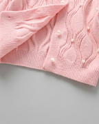Conjunto niña invierno 2 piezas vestido y chaqueta de punto con encaje, destacada para looks elegantes y sencillos en España