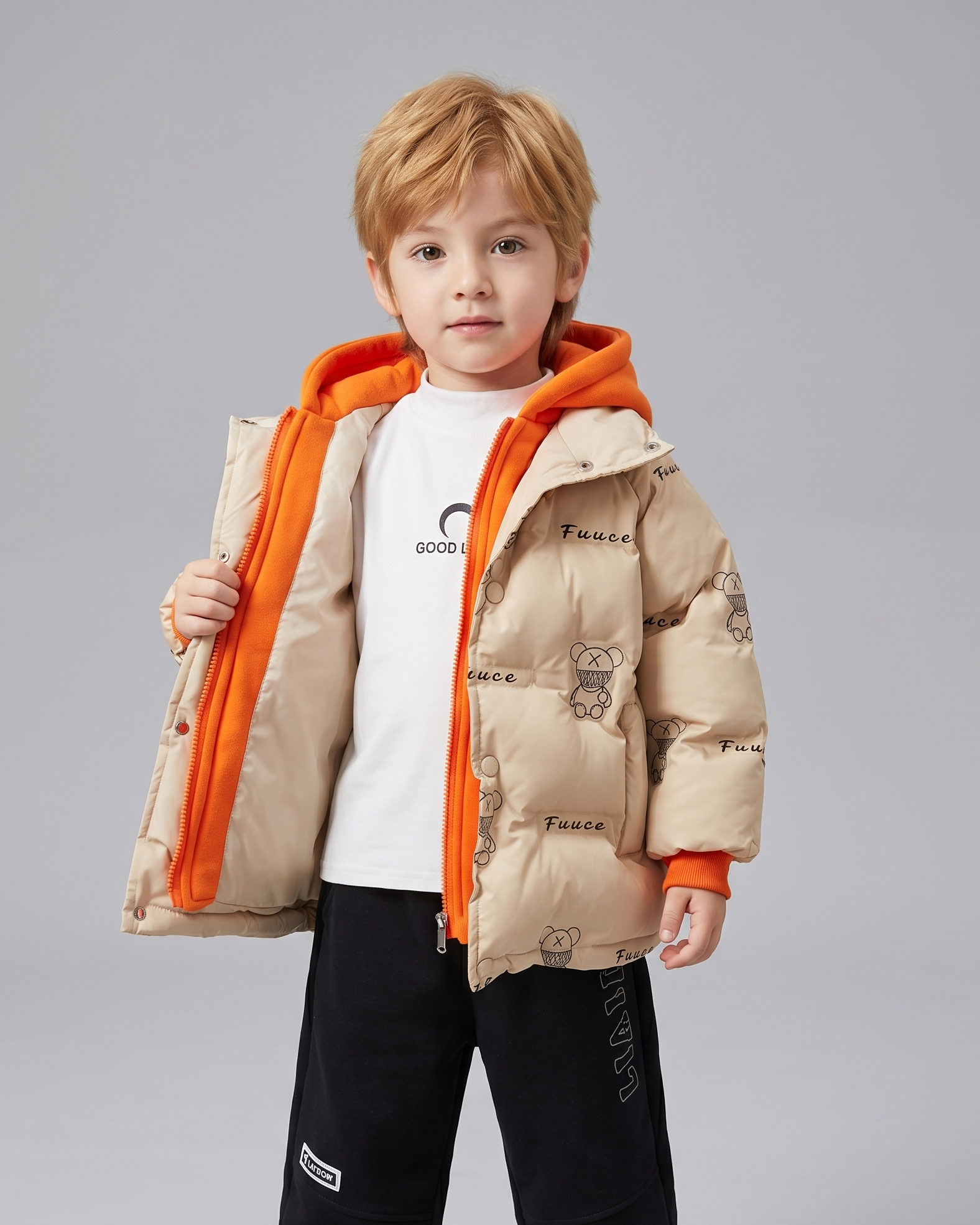 Chaqueta acolchada infantil con estampado de osos chaqueta ropa invierno infantil en España