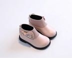 Zapato elegante para niñas con diseño moderno y lazo lateral con lunares en España