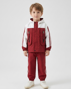 Conjunto deportivo niño 3 piezas con capucha, chándal infantil moderno y cómodo, Ideal para primavera y para clima otoñal en España
