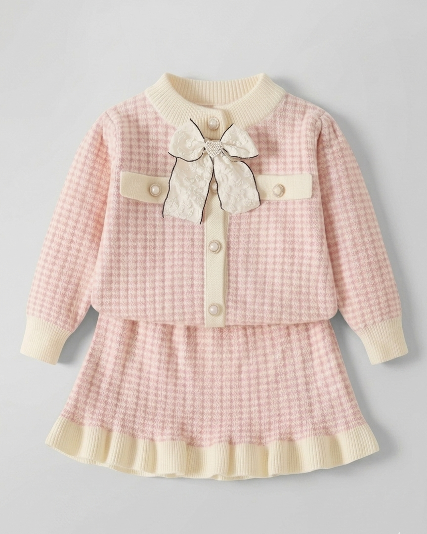 Conjunto niña invierno 2 piezas ropa infantil elegante con falda y chaqueta en España