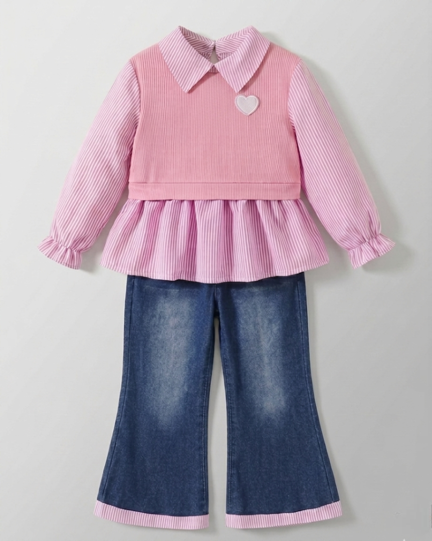 Conjunto niña elegante moderno 2 piezas ropa niña con blusa y pantalón en España