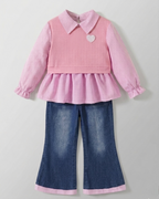 Conjunto niña elegante moderno 2 piezas ropa niña con blusa y pantalón en España
