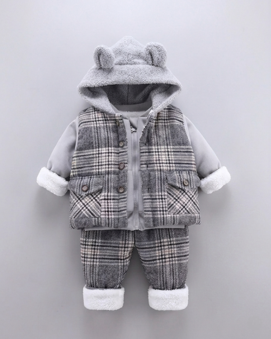 Conjunto bebé invierno 3 piezas chaqueta pantalón sudadera acolchada en España