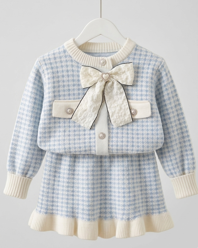 Conjunto niña invierno 2 piezas ropa infantil elegante con falda y chaqueta en España