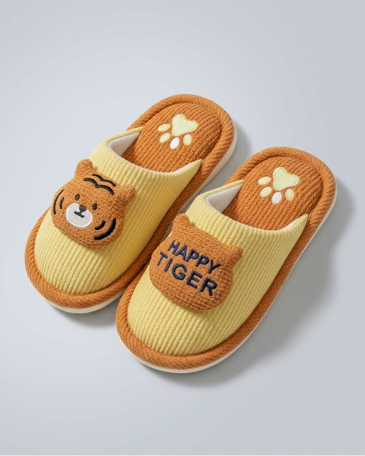 Pantuflas de algodón suave con forro cálido y diseño de dibujos animados en España