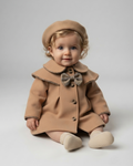 Abrigo Elegante para Niña con Boina a JuegoEstilo Clásico