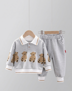 Conjunto Bebé Niño 2 Piezas,Estampado de Ositos y Dibujos Animados