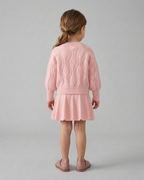 Conjunto niña invierno 2 piezas vestido y chaqueta de punto con encaje, destacada para looks elegantes y sencillos en España