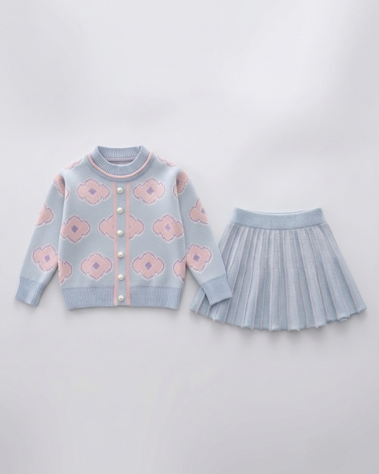 Vestido niña invierno de tejido suave con textura cómoda | vestido niña punto suave | ropa niña elegante en España