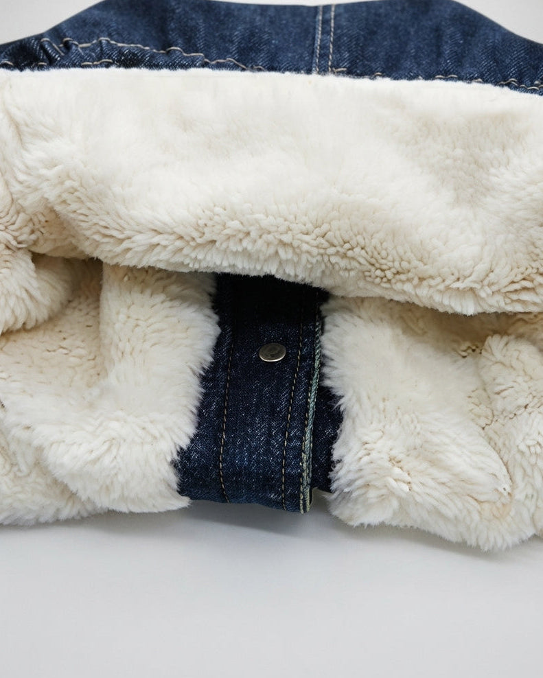 Abrigo Vaquero Niña Invierno Chaqueta Denim Forrada Pelo