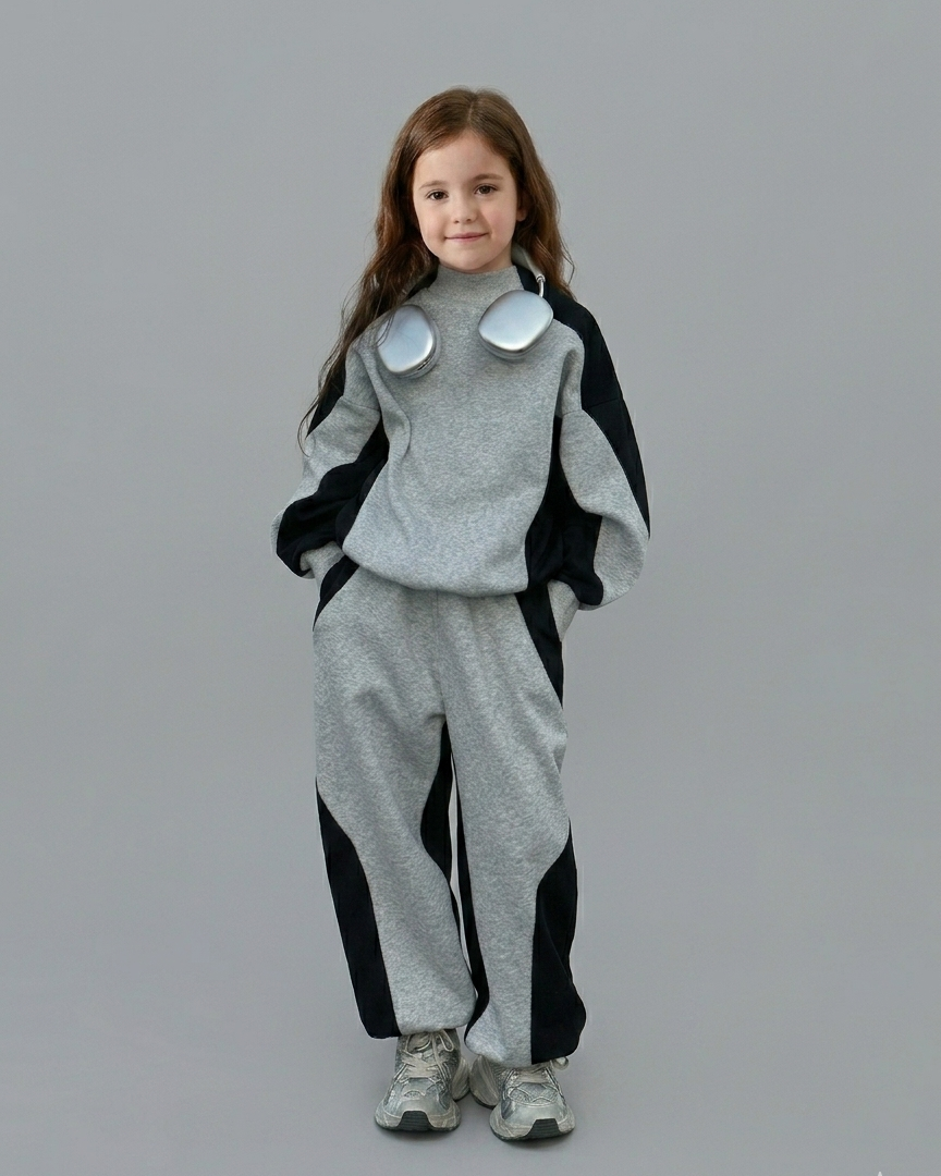 Conjunto niña deportivo 2 piezas: sudadera y pantalón estilo urbano streetwear | ropa niño cómoda en España