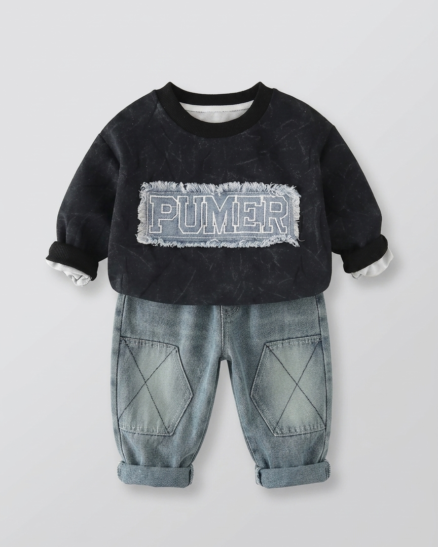Conjunto niño ropa infantil 2 piezas sudadera algodón y pantalón moderno en España