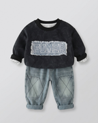 Conjunto niño ropa infantil 2 piezas sudadera algodón y pantalón moderno en España