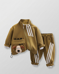 Conjunto niño invierno 2 piezas , chándal infantil con chaqueta con cremallera y pantalón deportivo con bolsillo de perrito, Ideal para primavera  en España