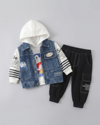 Conjunto niño 3 piezas ropa infantil: chaqueta sin mangas, sudadera Doraemon y pantalón deportivo en España