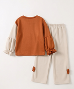 Conjunto Moderno de Algodón con Detalles de Lazos