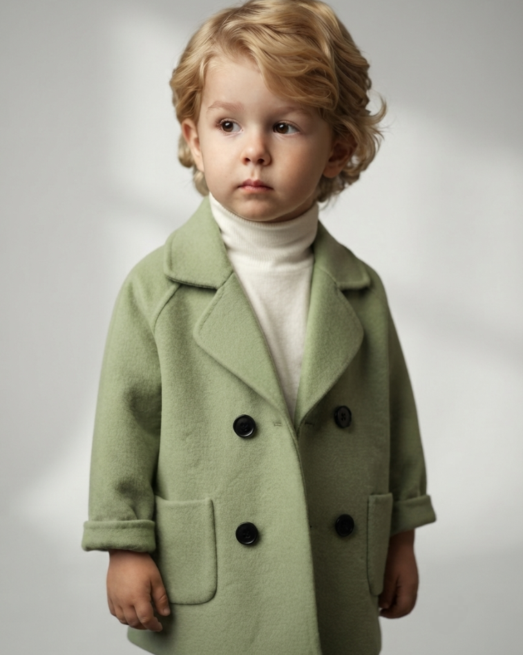 Abrigo Infantil Invierno Elegante Niño