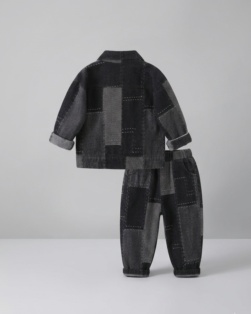 Conjunto vaquero bebé y niño de 3 piezas: chaqueta, camiseta y pantalón  ropa infantil , Ideal para primavera y para clima otoñal ,perfecto para los niños en España