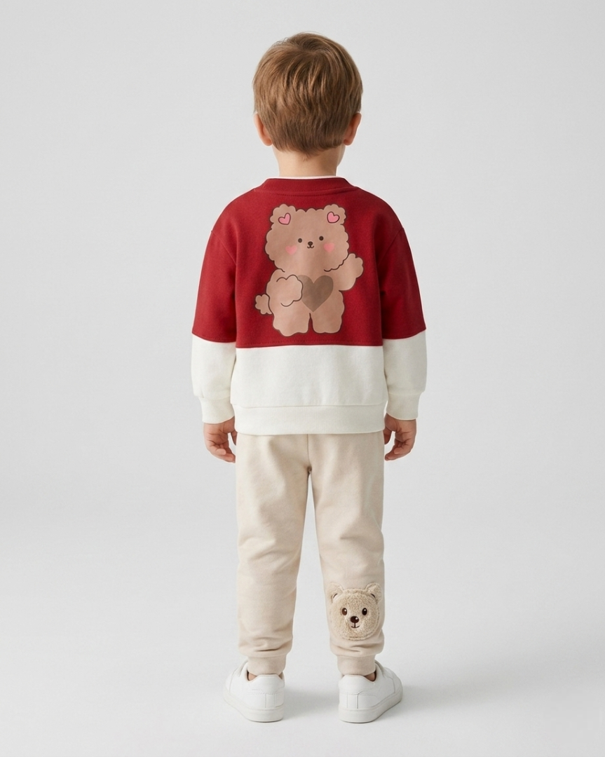 Conjunto bebé 3 piezas ropa infantil con diseño elegante de osito para niño y niña en España